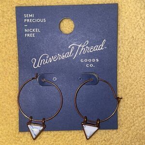 (5/$25) Universal Thread Semi Precious Nickel Free hoop earrings, NWT